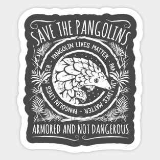 Anti Poaching Awareness - Endangered Pangolin Sticker